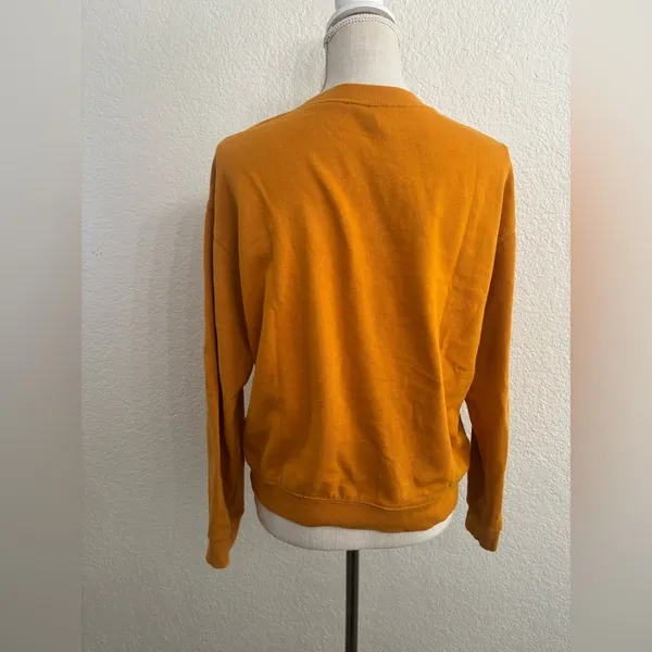Divided Disney Mickey Mouse Mustard Crew Neck Sweater with Icon - Image 4