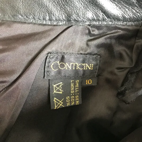 Vintage 90s Leather Straight High Waist Skirt 25” - Image 6