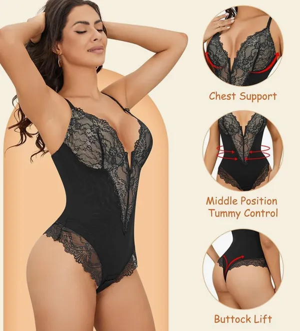 Sayfut Lace Shapewear Bodysuit New Without Tag - Image 4