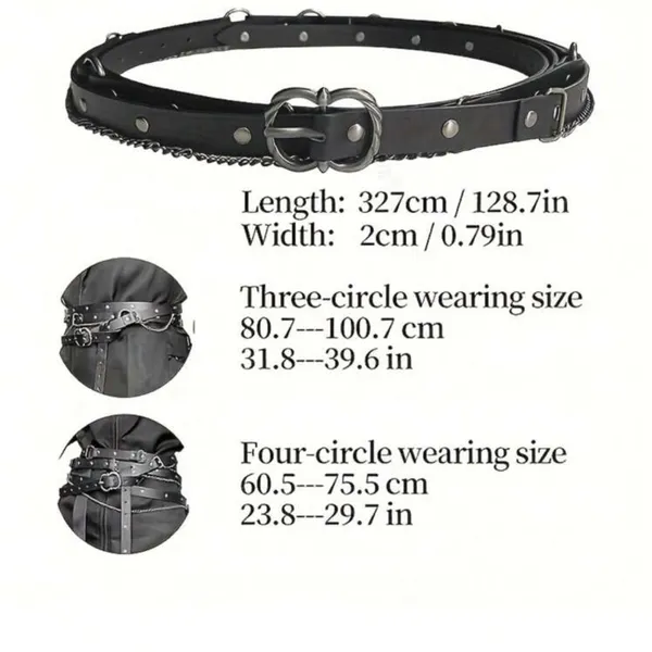 Mens Women’s Unisex Wrap around Renaissance Belt - Image 11