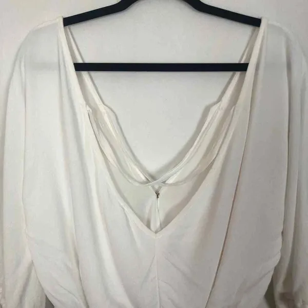 For Love & Lemons V-Neck White Womens Bodysuit Size Small - Image 10