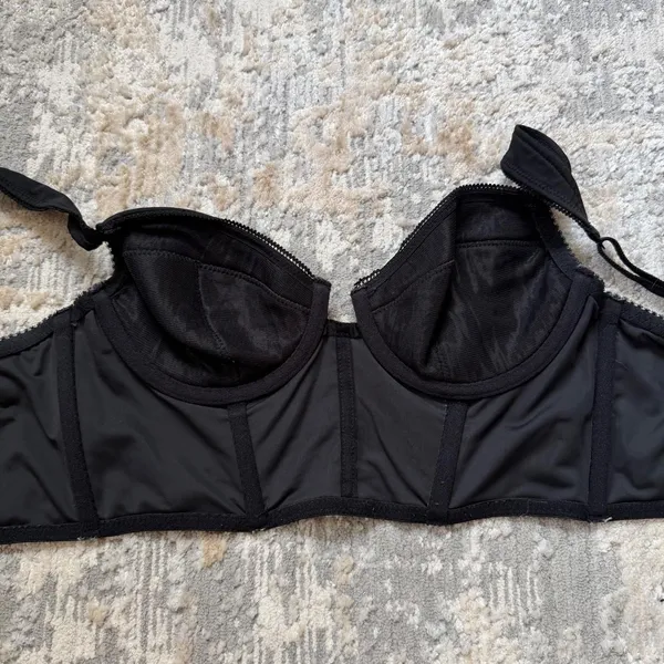 urban outfitters black bustier corset crop top - Image 3