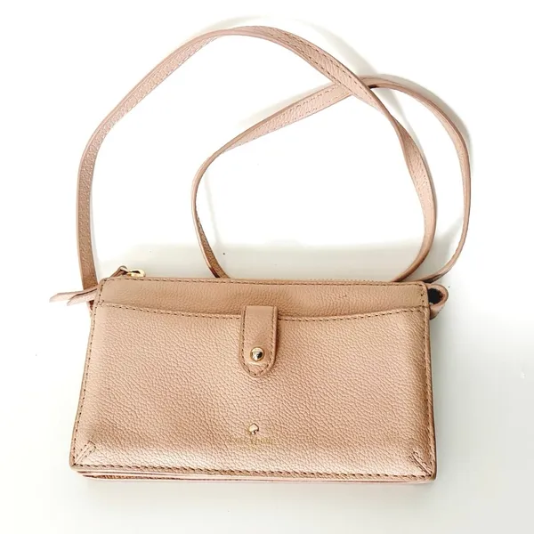 Kate Spade Jackson Small Tab Blush Pink Crossbody Clutch Wallet - Image 2