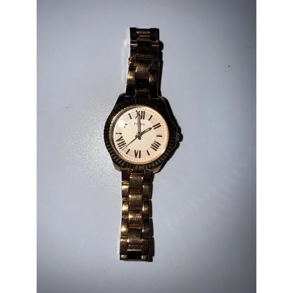 Fossil AM 4611 Women's All Stainless Steel Analog Date Day Gold Quartz‎ Watch - Image 2