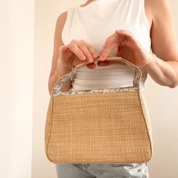 Vintage Victoria’s Secret Woven Floral Bag - Image 2