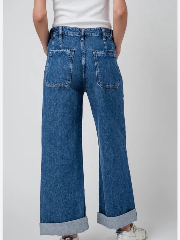 Free People We The Free Palmer Tunnel Vision Baggy Relaxed Cuffed Jeans - Image 4