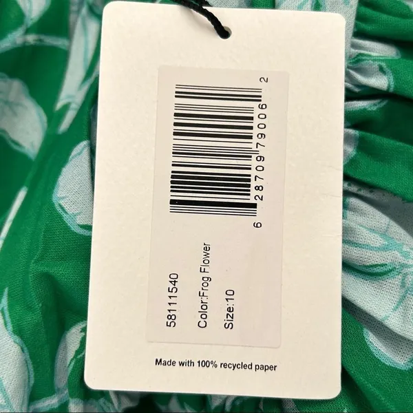 AMUR Martine Mini Dress, Green/White Floral, Size 10, NWT - Image 12
