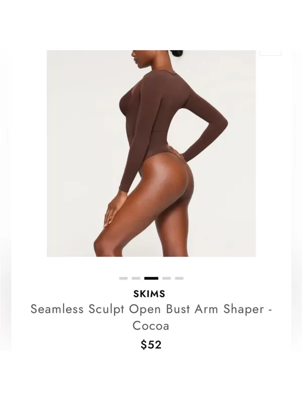 SKIMS SIMPLY BARE OPEN BUST ARM
SHAPER | COCOA size XL - Image 6