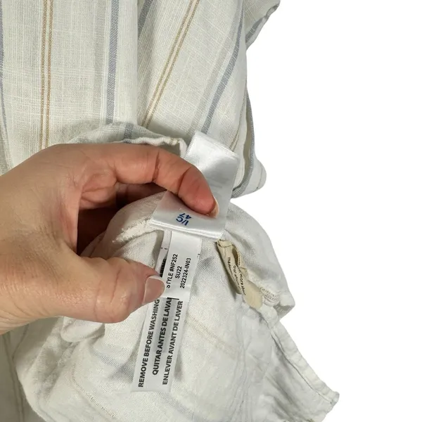 Madewell Lakeline Popover Shirt Schulner‎ Stripe Coastal 100% Cotton Womens XS - Image 6