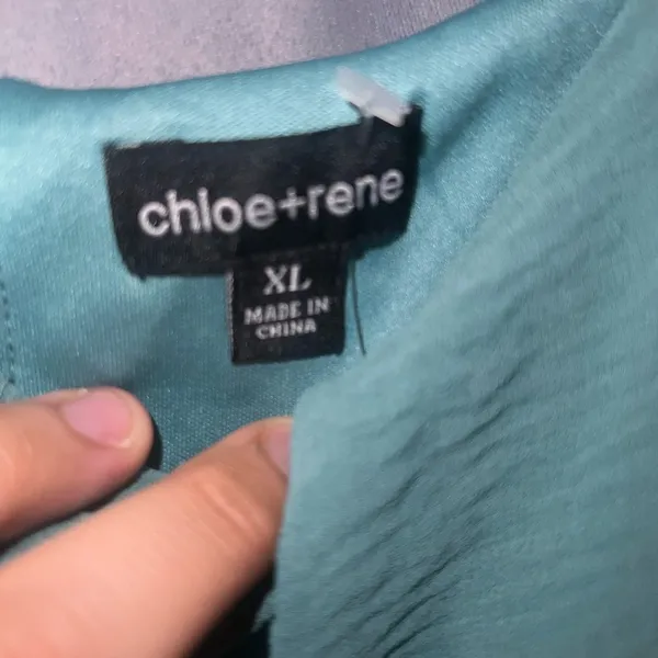 Teal Sleeveless Maxi Dress Blue Size XL - Image 3