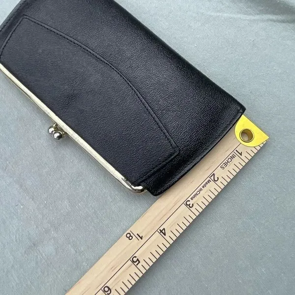 Vintage Renwick Morro Calf leather wallet. Black - Image 3