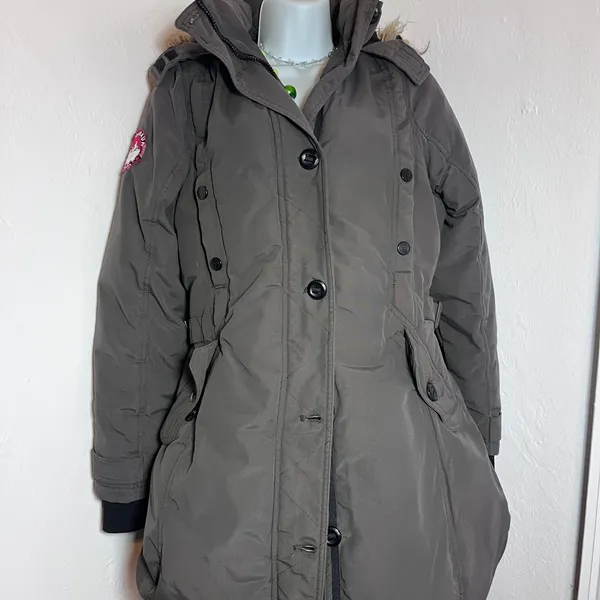 Canada Weathergear Womens Medium Dark Grey Parka Jacket Gray - Image 2