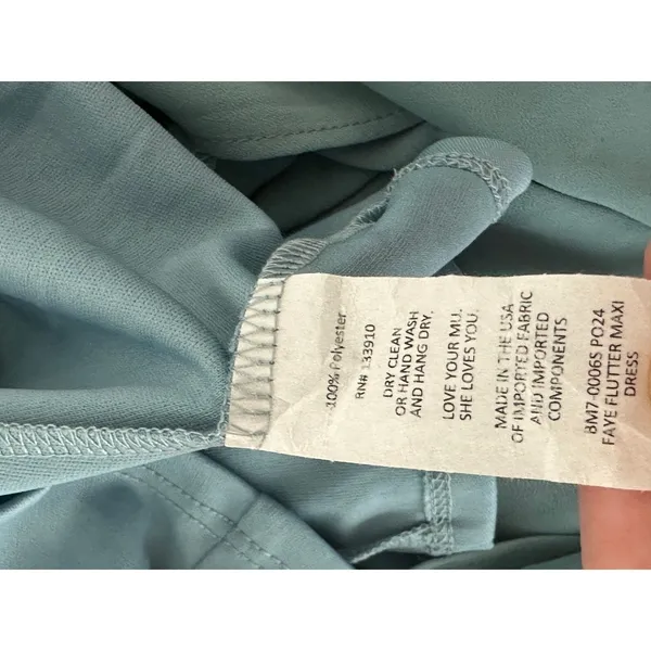 Show Me Your Mumu‎ Womens Blue Maxi Gown Size M Wedding Bridesmaid Event Flutter - Image 9