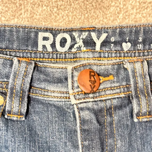 Roxy Distressed Blue Jean Shorts - Image 2