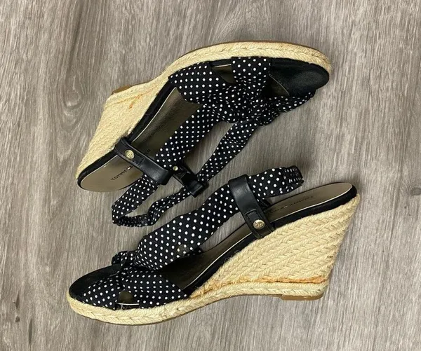 Tommy Hilfiger Polka Dot Wedge Heels 8 - Image 3