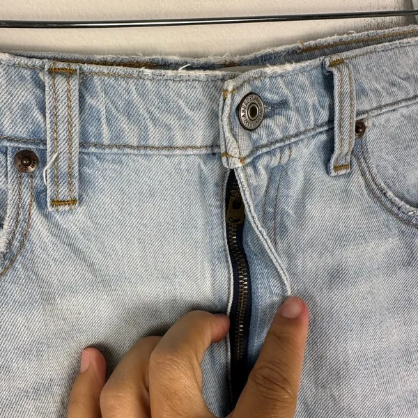 Abercrombie and Fitch High Rise Rigid Pockets‎ Denim Mini Skirt Women’s Sz 30 - Image 6