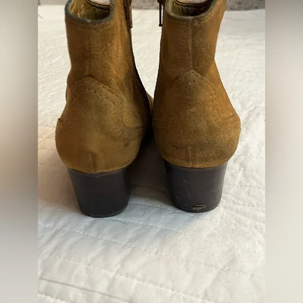 Antonio Melani Thia Women's Suede Leather Ankle Boots w/zip Chestnut - Image 5