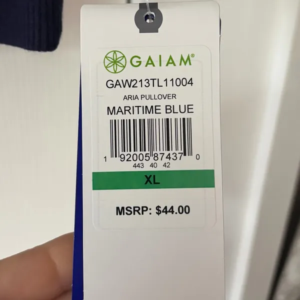 GAIAM Deep Blue‎ Turtleneck Sweatshirt Side Zippers Size XL NWT - Image 8