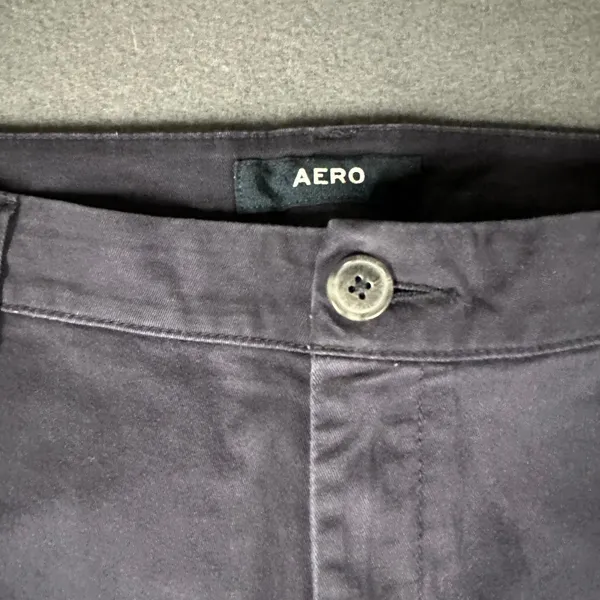 AERO Skinny Ankle Pants Womens 16 Long Navy Casual Chino‎ Stretch Flat Front - Image 6