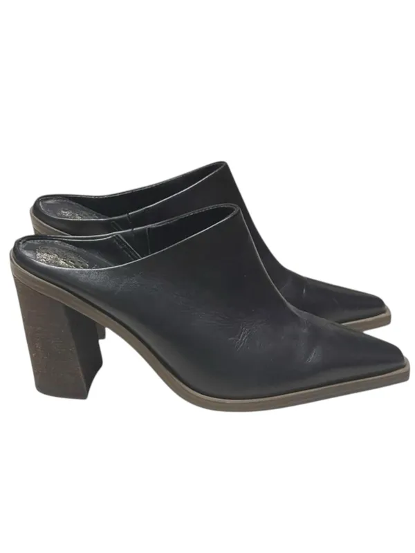 Vince Camuto 𖤐 Weeren Heel Mule Boot Bootie 𖤐 Black Leather 𖤐 8.5M 𖤐 Worn Once - Image 3