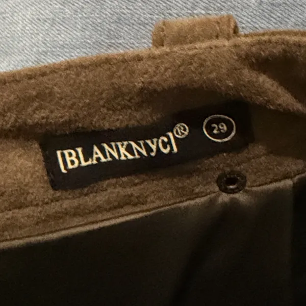 Blank NYC Brown Suede leather Zip-Front Mini Skirt 29 - Image 4