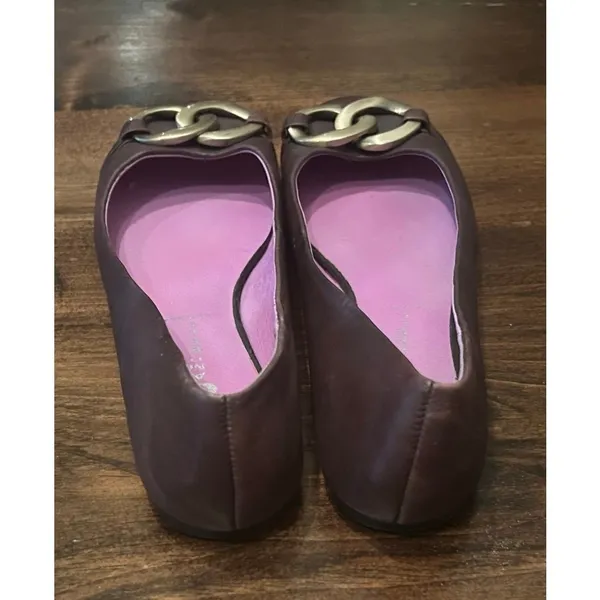 Jeffrey Campbell Horsebit Ballet Flats Brown‎ Leather Gucci Style Women's Size 9 - Image 6
