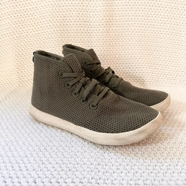 Allbirds Army Green Tree Toppers Mesh High Top Lace Up Sneakers Women 7 - Image 3