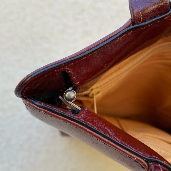 Hobo Intl Reddish Brown Leather Tote Bag Double Handle - Image 9