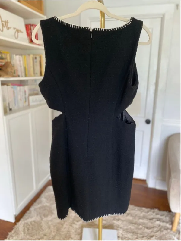 Avec‎ Les Filles Black Cutout Mini Dress Quiet Luxury Scandi Parisian M Event - Image 3