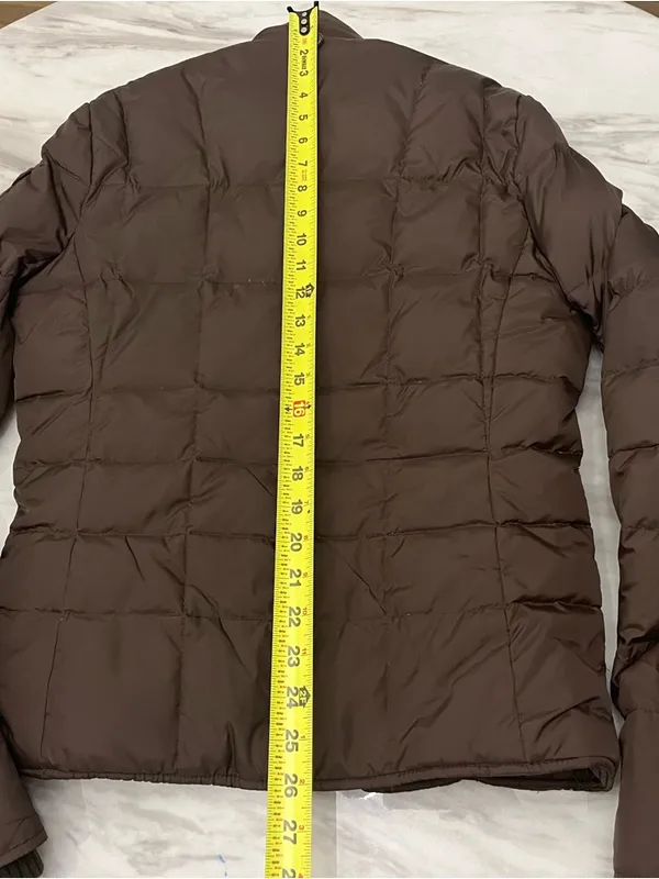 Abercrombie Fitch Brown Puffer Jacket Fur Lined Y2K - Image 13