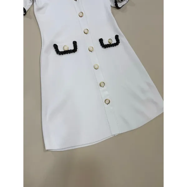 Alexia Admor Odette Button Down white Mini Dress XS - Image 4