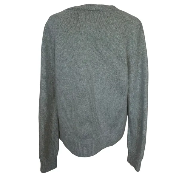 Vince Size M V Neck Sweater Merino Wool Cashmere Boxy Fit Sage Green - Image 2