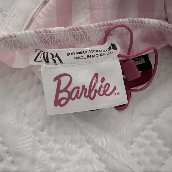 ZaraPink and White Striped Bustier Top - Image 5