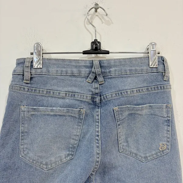 Indigo Rein Light Wash Utility Cargo Flare Jeans Juniors Size 3 - Image 7