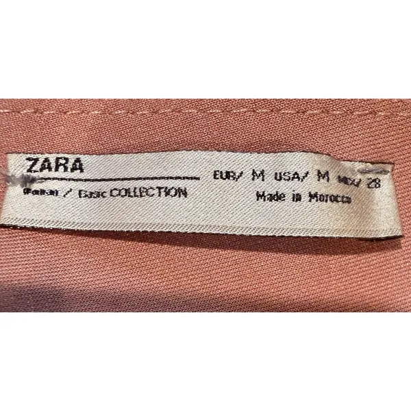 Zara Faux Suede Addison Shift Dress Pink Size Medium - Image 6