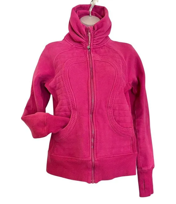 Lululemon Calm & Cozy Raspberry / Guava Lava Jacket Size 6 - Image 9