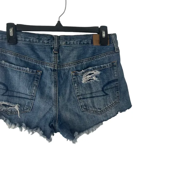 American Eagle Size 6‎ Vintage Hi Rise Festival Button Fly Cut Off Shorts - Image 5