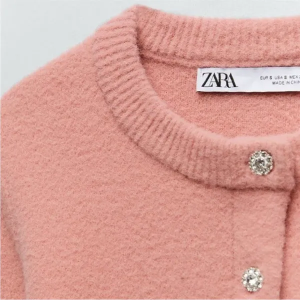 ZARA *NWT* soft Pink Button-Up cardigan - Image 6