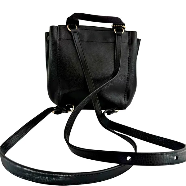 COACH Black Pebbled Leather Derby Backpack F1821 F59819 Daypack - Image 5