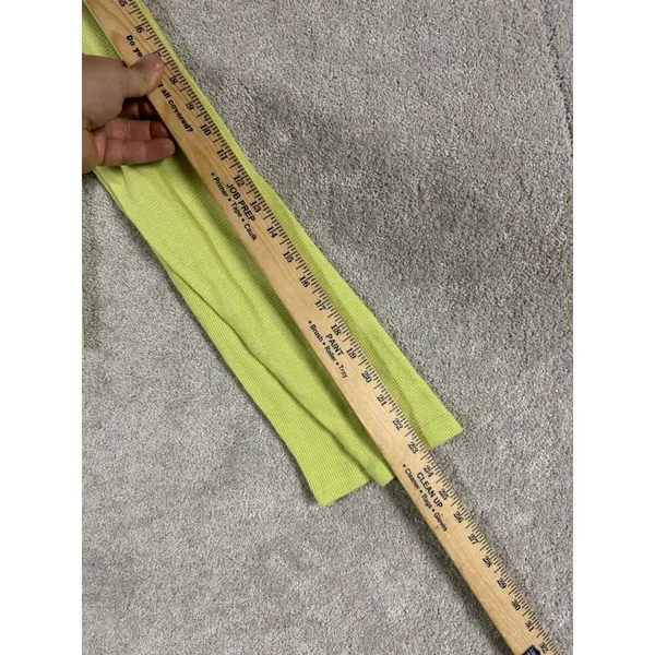 2 American Eagle Green/ Yellow Long Sleeve‎ Tops Waffle Lace Collar Medium - Image 6