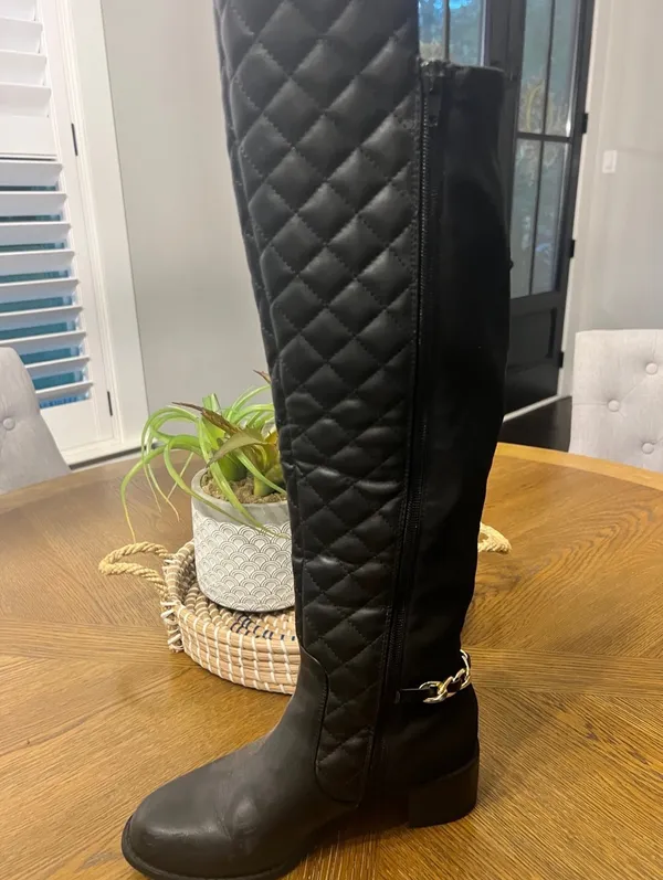 JustFab Argo Quilted Riding Boot Size 7 - Image 10