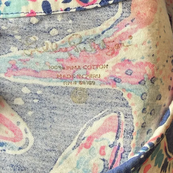 Lilly Pulitzer Cotton Beacon Dress Indigo‎ Star Struck Blue Pink Starfish Small - Image 9