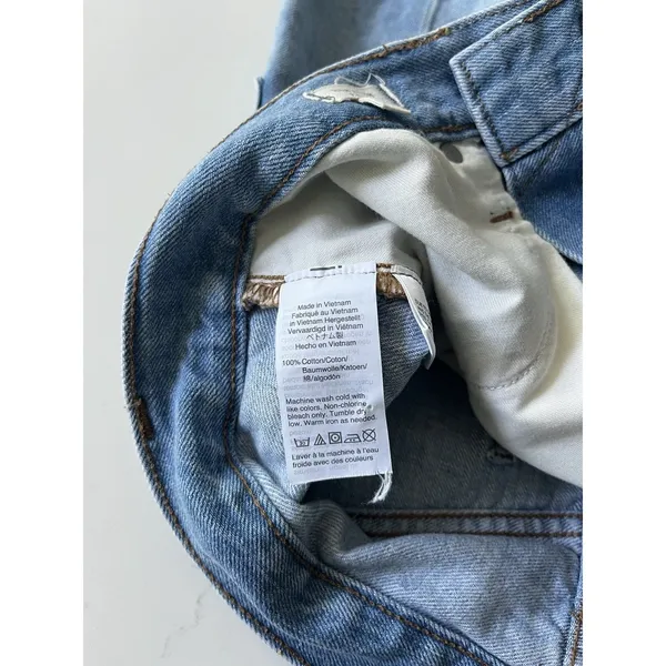 Madewell A-Line Skirt Women Size 28 Blue Rigid Denim Medium Wash 5-Pocket Design - Image 6