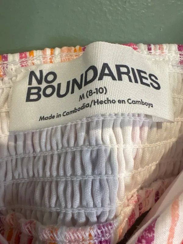 No Boundaries Women's Medium Striped Sundress NWT 100% Cotton Sleeveless - Image 4