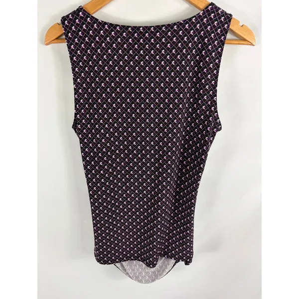 White House | Black Market Purple Gathered Side Scoop Neck Tank Size Medium - Image 3