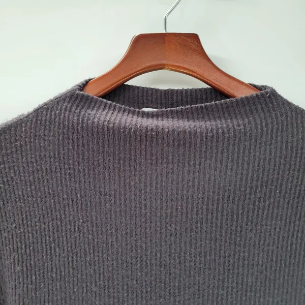 Anthropologie Eri + Ali Womens Sweater XS Gray Ribbed Knit Mock Neck Pullover - Image 7