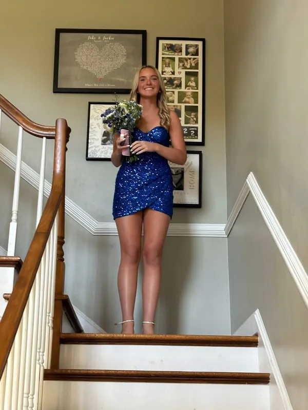 Blue Homecoming Honey and Rosie Dress Royal - Image 2