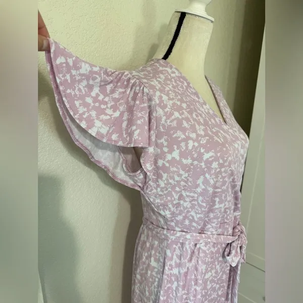 Nine‎ West flutter sleeves wrap dress, Size Large - Image 5