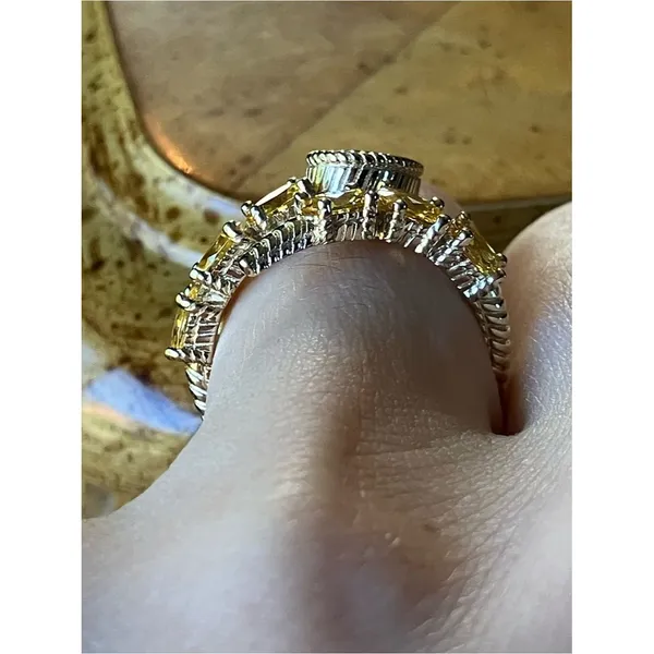 Judith Ripka Simulated Diamond Ring Size 7 - Image 2