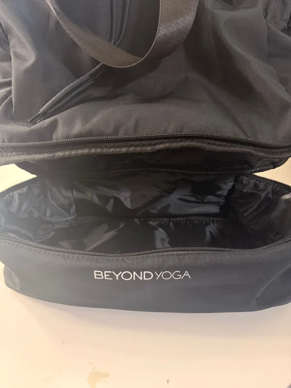 Beyond Yoga Black Drawstring Backpack Gym Bag - Image 6